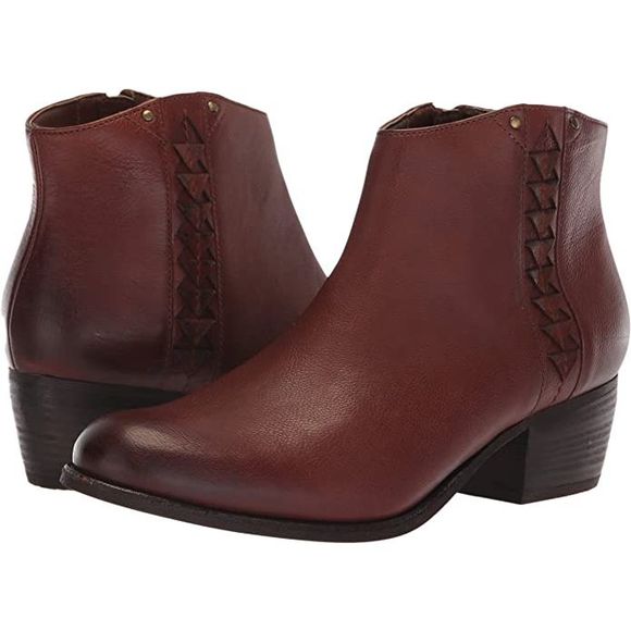 CLARKS Maypearl Fawn Leather Ankle Boots 8.5 *NEW* - Picture 3 of 12